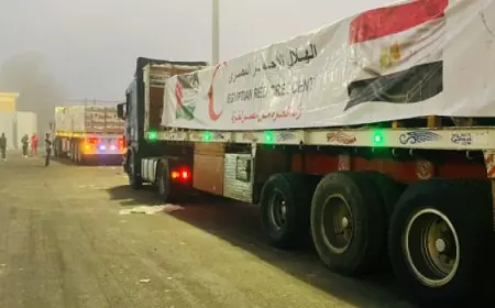 قافلة زاد العزة الـ113 تصل إلى قطاع غزة لتقديم الدعم للفلسطينيين