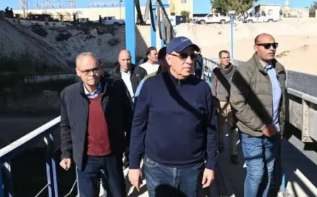 سويلم يقوم بجولة تفقدية للمنظومة المائية في البحيرة وأعمال السدة الشتوية بالإسكندرية
