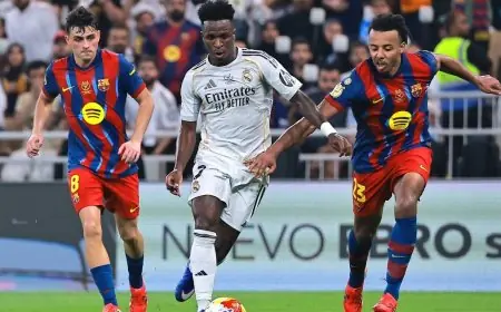 فينيسيوس يعود للأهداف بتسجيل هدف رائع في شباك برشلونة بعد صيام طويل