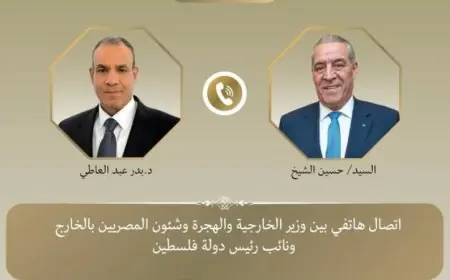 عبد العاطي يعزز الدعم للسلطة الفلسطينية كممثل شرعي وحيد للقضية الفلسطينية