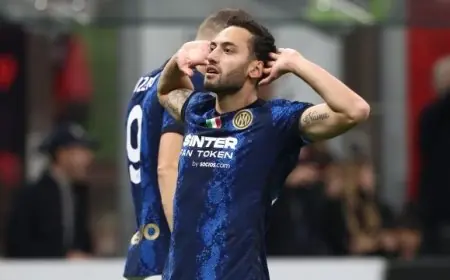 إصابة عضلية تحرم إنتر ميلان من خدمات تشالهان أوغلو