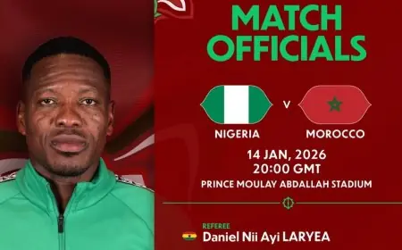 حكم غاني يعود للتحكيم في مباراة المغرب ضد نيجيريا بعد الجدل حول الكاميرون
