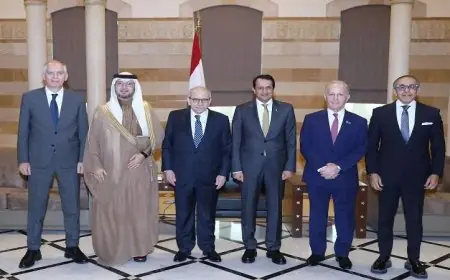 السفير المصري يشارك في اجتماع سفراء اللجنة الخماسية مع رئيس وزراء لبنان لتعزيز العلاقات الثنائية