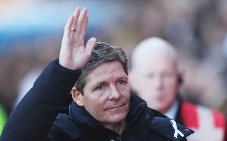 أوليفر غلاسنر يغادر كريستال بالاس بعد انتهاء الموسم الحالي