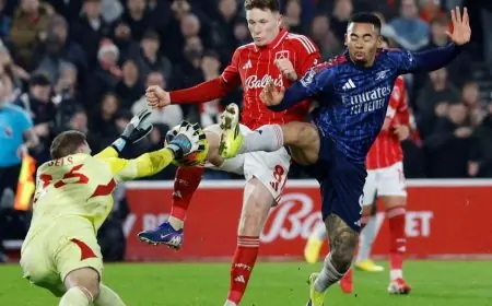 نوتنغهام يعرقل أرسنال في الاستفادة من خسارة مانشستر سيتي في الديربي