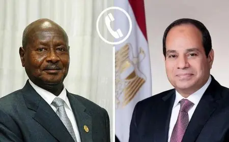 الرئيس السيسي يتصل هاتفيا برئيس أوغندا ويؤكد على تعزيز العلاقات الثنائية بين مصر وأوغندا