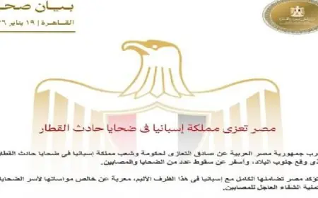 مصر تقدم تعازيها لإسبانيا في ضحايا حادث القطار الأليم