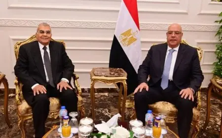 المستشار هشام بدوي يرحب برئيس ووكيلي مجلس الشيوخ لتهنئته برئاسة النواب