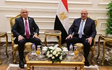 استقبال المستشار هشام بدوي للنائب العام بمناسبة توليه رئاسة مجلس النواب