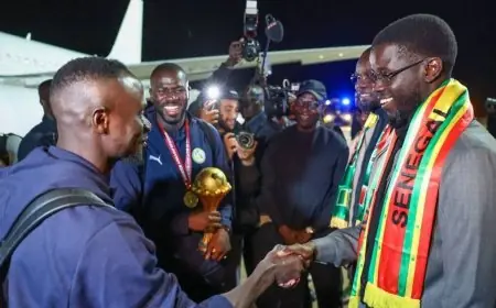 استقبال حافل من رئاسة الشعب لمنتخب السنغال بطل افريقيا