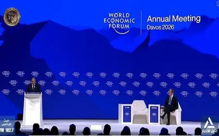 الرئيس السيسي يلقي كلمة هامة في المنتدى الاقتصادي العالمي بدافوس