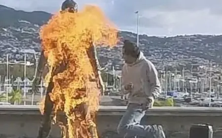 احتجاجات تشعل جزيرة ماديرا بحرق تمثال كريستيانو رونالدو