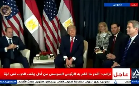 الرئيس السيسي يناقش قضايا حيوية مع ترامب خلال منتدى دافوس 2023