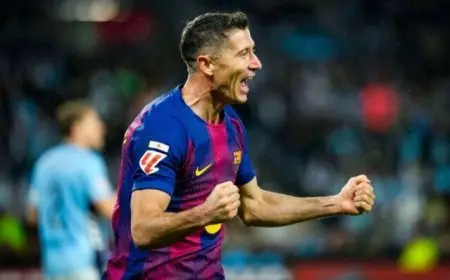 ليفاندوفيسكي يتألق في هجوم برشلونة ضد سلافيا براج بدوري أبطال أوروبا