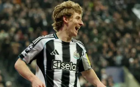 غوردون نجم نيوكاسل يحقق إنجازاً تاريخياً بمعادلته رقم شيرر في دوري أبطال أوروبا