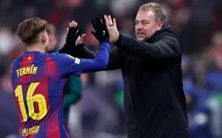 فليك يتحدث بعد انتصار برشلونة على سلافيا براغ في بطولة دوري أبطال أوروبا