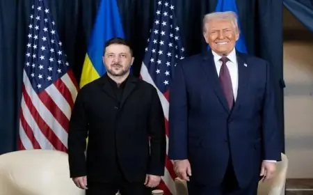 زيلينسكي يؤكد على إيجابية لقائه مع ترامب في دافوس