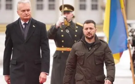 زيلينسكي ورئيس ليتوانيا يتبادلان الآراء حول القضايا السياسية المشتركة