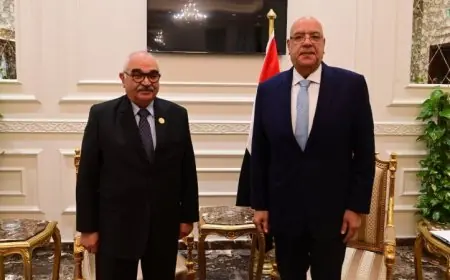 المستشار هشام بدوي يرحب برئيس هيئة قضايا الدولة بمناسبة توليه رئاسة مجلس النواب