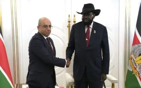السفير المصري الجديد يسلم أوراق اعتماده لرئيس جمهورية جنوب السودان لتعزيز العلاقات الثنائية