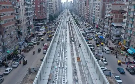 النقل تكشف عن أحدث صور جوية تقدم أعمال المرحلة الأولى لمترو الإسكندرية