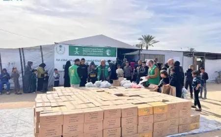 مركز سلمان للإغاثة يواصل تقديم المساعدات الإنسانية من حزم جديدة في جنوب غزة