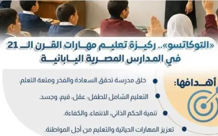 التوكاتسو ركيزة تعليم المهارات في المدارس المصرية اليابانية بحسب معلومات الوزراء