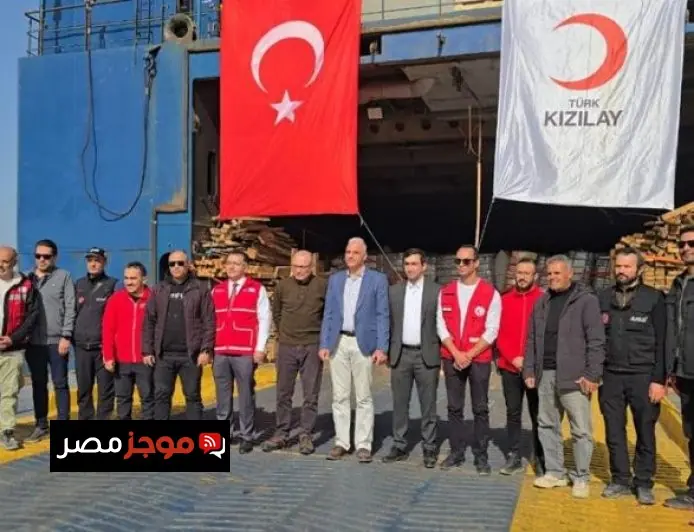 ميناء العريش البحري يستقبل سفينة مساعدات تركية لدعم غزة ومساندتها