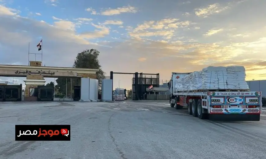 قافلة زاد العزة 112 تصل غزة لتقديم المساعدات الإنسانية للفلسطينيين