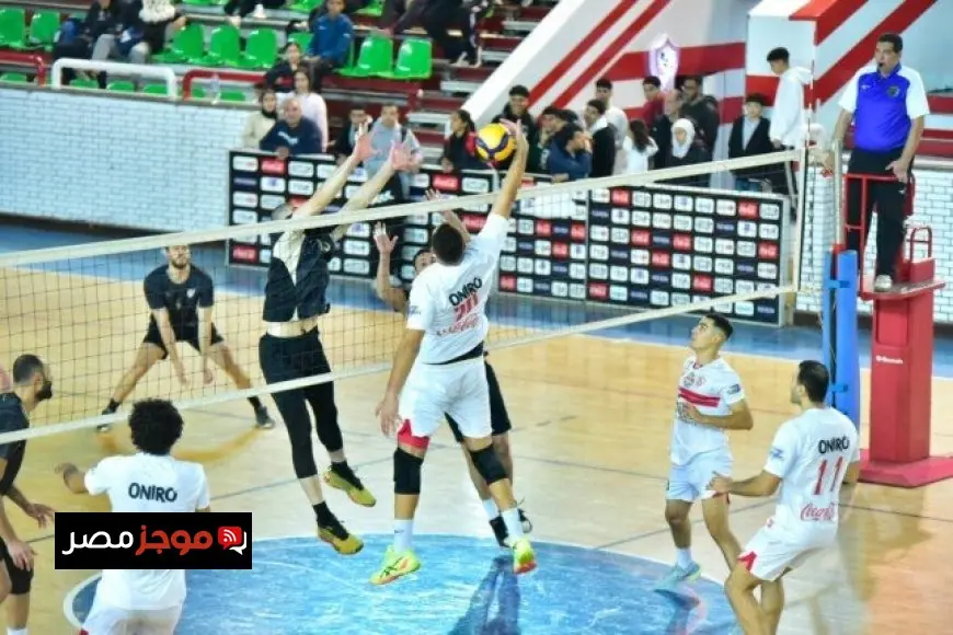 فوز فريق طائرة الزمالك على الجزيرة بثلاثية نظيفة في بطولة الدوري