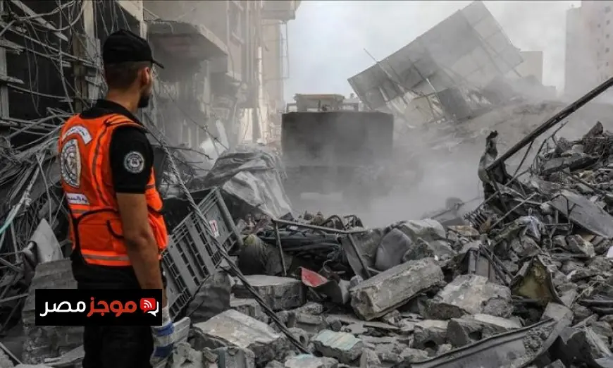 استشهاد 4 مدنيين نتيجة انهيار مبانٍ مدمرة بفعل العدوان الإسرائيلي في غزة