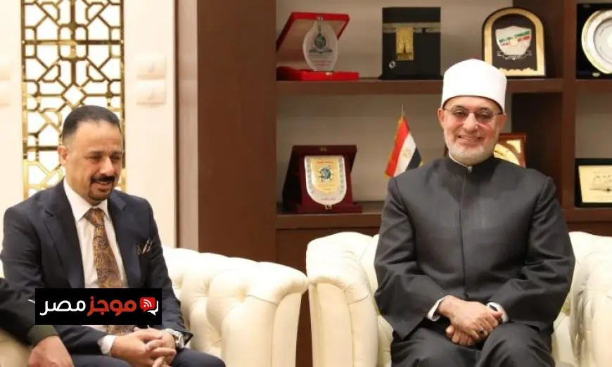 مفتي الجمهورية يناقش مع رئيس ديوان الوقف السني العراقي تعزيز التعاون المثمر بين الطرفين