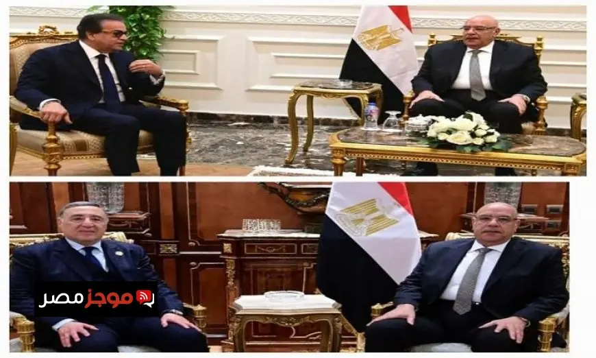 رئيس مجلس النواب يرحب بوزير الصحة ورئيس المحكمة الدستورية لتهنئته بمنصبه الجديد