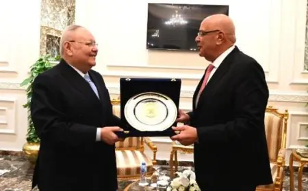 استقبال المستشار هشام بدوي لرئيس مجلس الدولة بمناسبة توليه رئاسة النواب