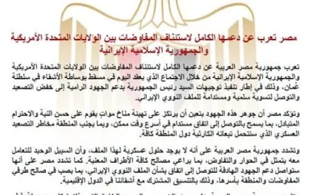 مصر تعزز موقفها الداعم لاستئناف مفاوضات الحل النووي بين أمريكا وإيران