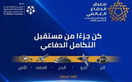 الأحد انطلاق معرض الدفاع العالمي 2026 في الرياض بمشاركة دولية كبيرة