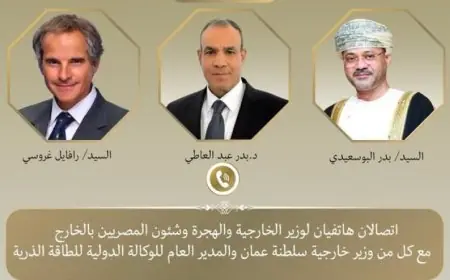 عبد العاطي يلتقي نظيره العماني ووكالة الطاقة الذرية لبحث خفض التصعيد في المنطقة