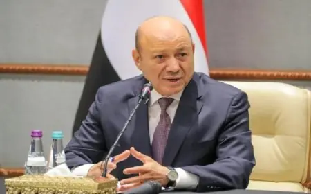 رئيس القيادة اليمني يؤكد ضرورة استعادة مؤسسات الدولة للحكومة الجديدة