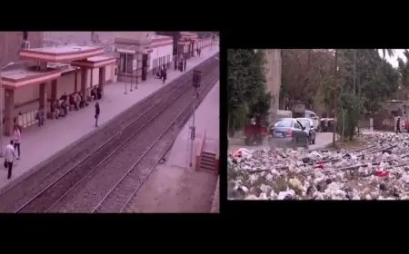 وزارة النقل تحذر المواطنين من مخاطر إلقاء المخلفات على سكك الحديد وتدعو للتوعية