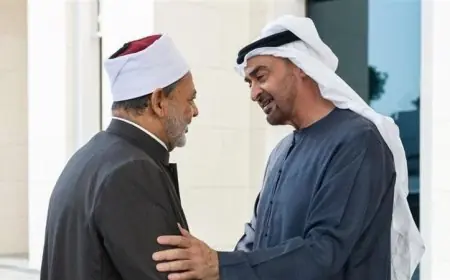 شيخ الأزهر ورئيس الإمارات يحتفلان بقدوم شهر رمضان المبارك