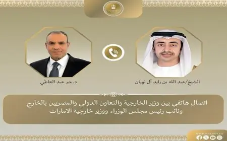 وزير الخارجية المصري ونظيره الإماراتي يناقشان تعزيز العلاقات الثنائية بين مصر والإمارات