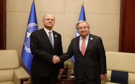 رئيس الوزراء الفلسطيني يجتمع مع جوتيريش لمناقشة التطورات الأخيرة في غزة