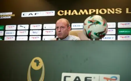 دوري أبطال إفريقيا توروب والشناوي يشاركان في المؤتمر الصحفي لكشف تفاصيل مباراة يانج أفريكانز
