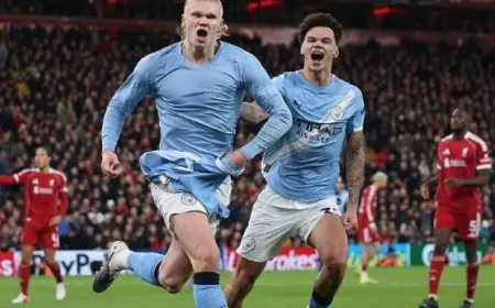 مان سيتي يتفوق على ليفربول بمشاركة مرموش وصلاح ويحقق لقب الدوري الإنجليزي