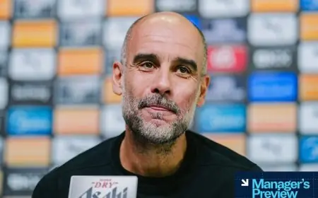 جواريولا يؤكد دعمه لهالاند بعد تألق مرموش وينفي اتهامات التورط في السياسة