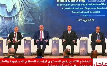 افتتاح اجتماعات القاهرة التاسعة لرؤساء المحاكم الدستورية الأفريقية في العاصمة الإدارية