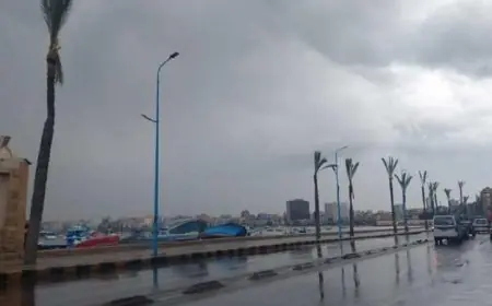 أمطار غزيرة تضرب الإسكندرية مع وصول نوة أنواء الشمس الصغيرة