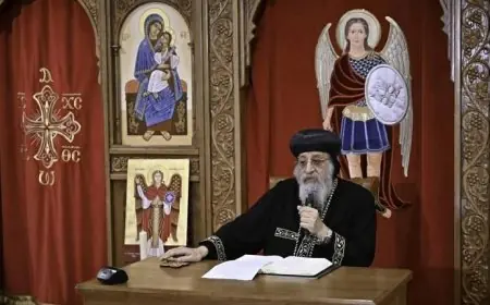 البابا تواضروس يقدم عظته الأسبوعية من كنيسة رئيس الملائكة ميخائيل