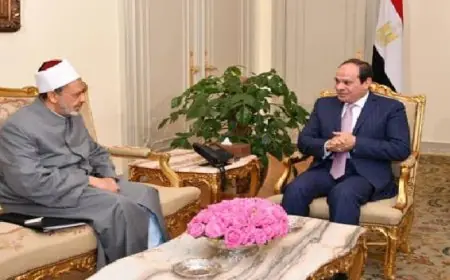 الرئيس السيسى يتواصل هاتفيًا مع الإمام الأكبر للاطمئنان على صحته وشيخ الأزهر يعبر عن تقديره لهذه اللفتة الإنسانية