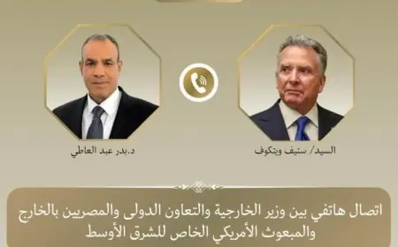 وزير الخارجية يناقش مع المبعوث الأمريكي الأوضاع الراهنة في الشرق الأوسط